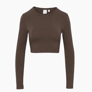 Aritzia TNA Chill Ortiz Cropped Longsleeve